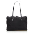 Pre-Loved Fendi Black Canvas Fabric Zucchino Shoulder Bag Italy