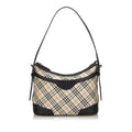 Pre-Loved Burberry Brown Nova Check Jacquard Shoulder Bag United Kingdom