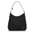 Pre-Loved Fendi Black Canvas Fabric Zucca Shoulder Bag Italy