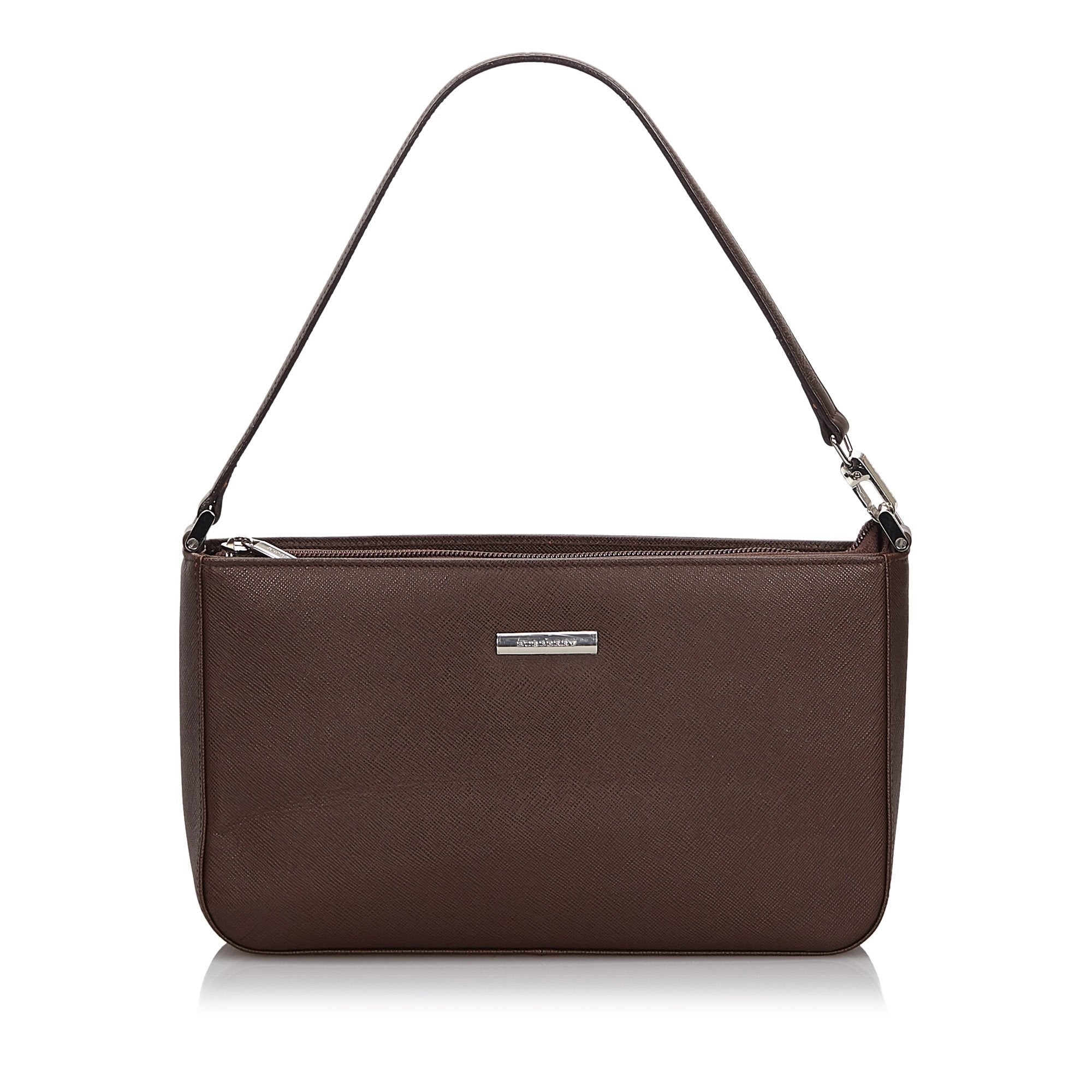 Pre-Loved Burberry Brown Dark Others Leather Baguette United Kingdom