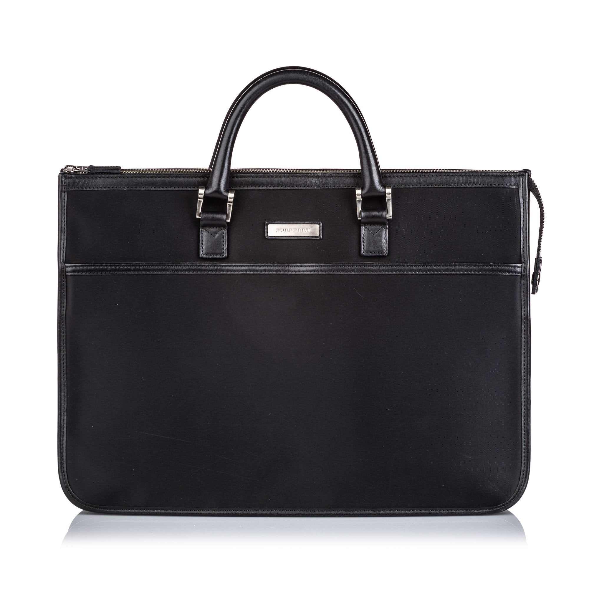Pre-Loved Burberry Black Nylon Fabric Briefcase UNITED KINGDOM