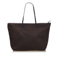Pre-Loved Fendi Brown Dark Canvas Fabric Zucchino Tote Bag Italy