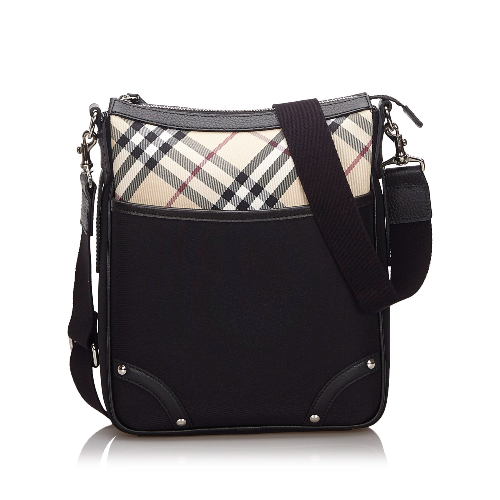 Pre-Loved Burberry Black Nylon Fabric Crossbody Bag United Kingdom