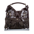 Pre-Loved Burberry Brown Dark Nylon Fabric Bromley Satchel United Kingdom