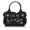 Pre-Loved Burberry Black Patent Leather Quilted Handbag United Kingdom