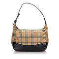 Pre-Loved Burberry Brown Haymarket Check Canvas Shoulder Bag United Kingdom