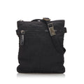 Pre-Loved Fendi Black Canvas Fabric Zucca Crossbody Bag Italy