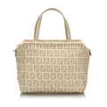 Pre-Loved Fendi Gray Canvas Fabric Zucchino Handbag Italy