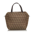 Pre-Loved Fendi Brown Beige Canvas Fabric Zucchino Handbag Italy