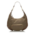 Pre-Loved Fendi Brown Beige Canvas Fabric Zucchino Chef Hobo Bag Italy