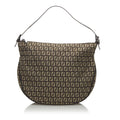 Pre-Loved Fendi Black Canvas Fabric Zucchino Shoulder Bag Italy