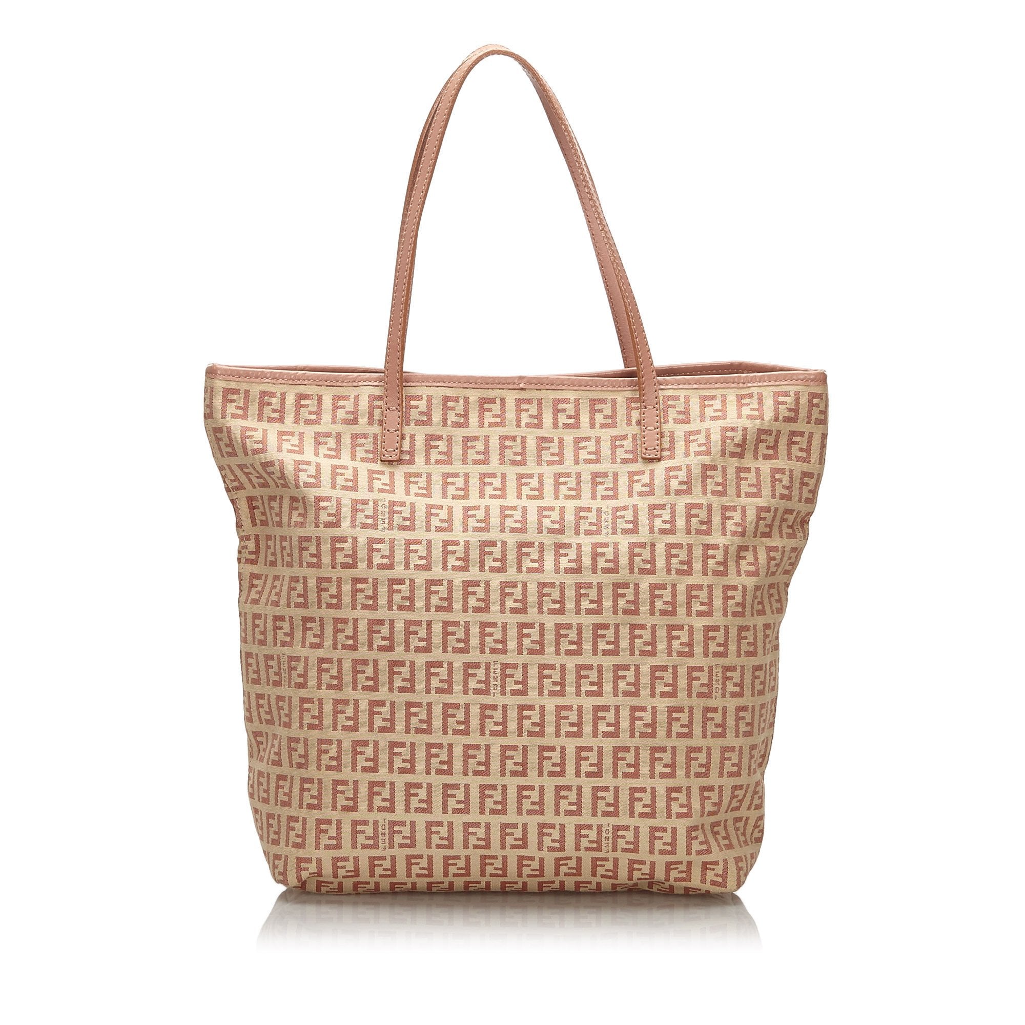 Pre-Loved Fendi Pink Canvas Fabric Zucchino Tote Bag Italy