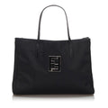 Pre-Loved Fendi Black Nylon Fabric Tote Bag Italy