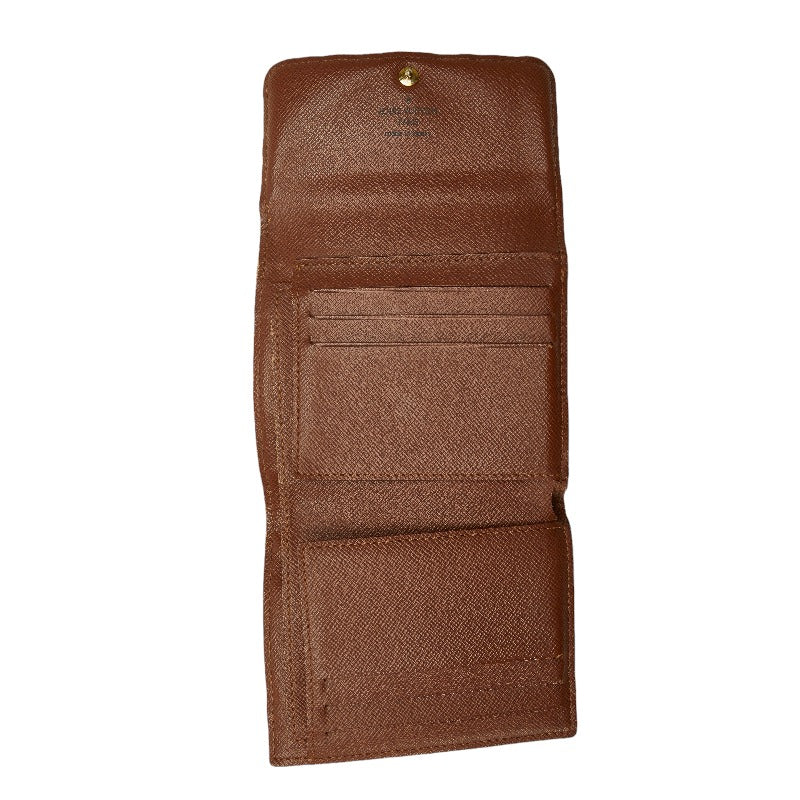 Louis Vuitton Monogram M60402 Three Folded Wallet PVC Brown