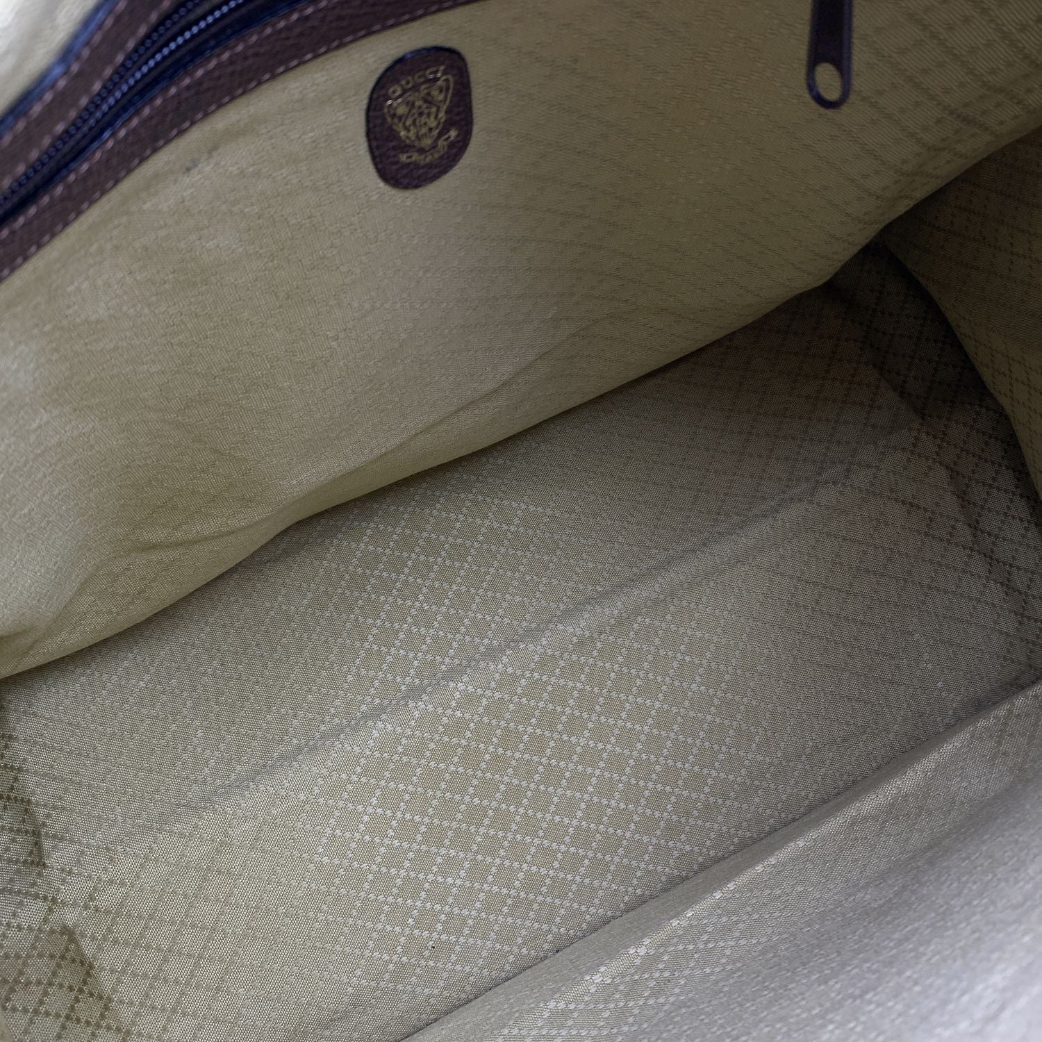 Gucci Vintage Brown Monogram Canvas Travel Satchel Bag
