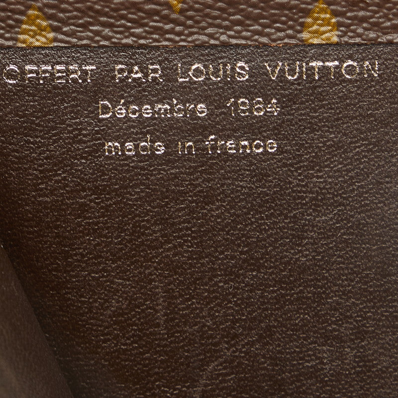 Louis Vuitton Vintage Monograms 1984 Offert PAR Banknote Long Wallet Checkout Case Brown PVC Leather Ladies Louis Vuitton