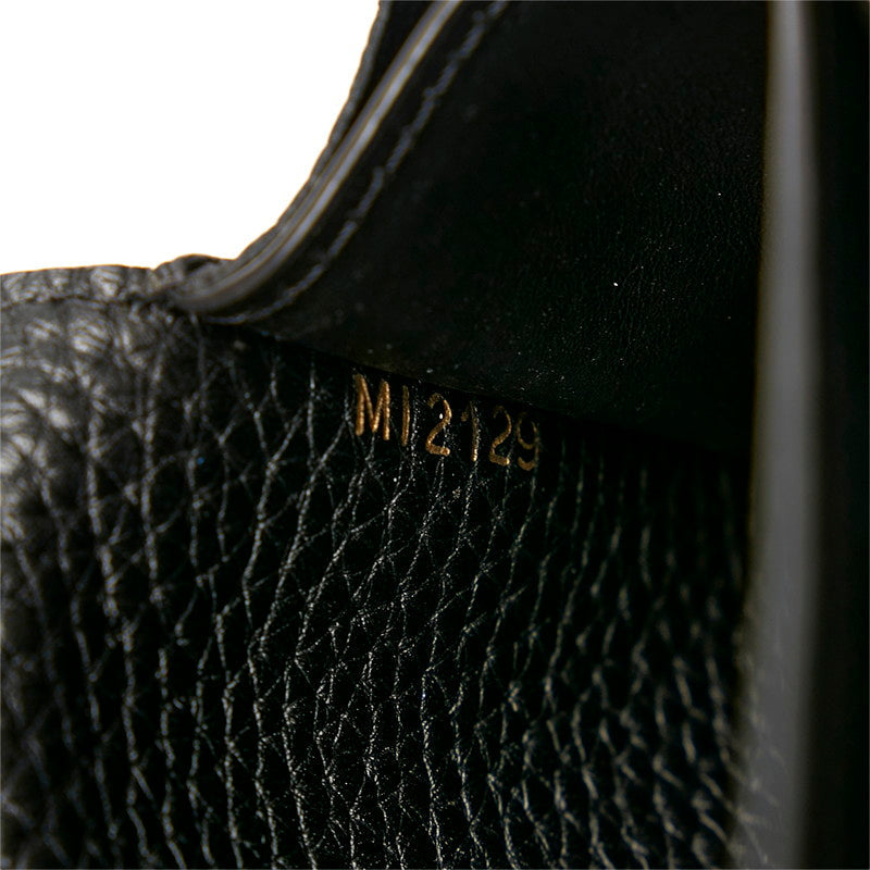 Louis Vuitton Louis Vuitton N90129 Long Wallet Leather/Pison Noir Black