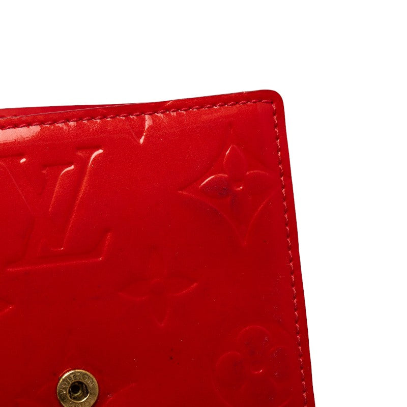 Louis Vuitton Louis Vuitton Verney M91153 Double Folded Wallet Patent Leather Red
