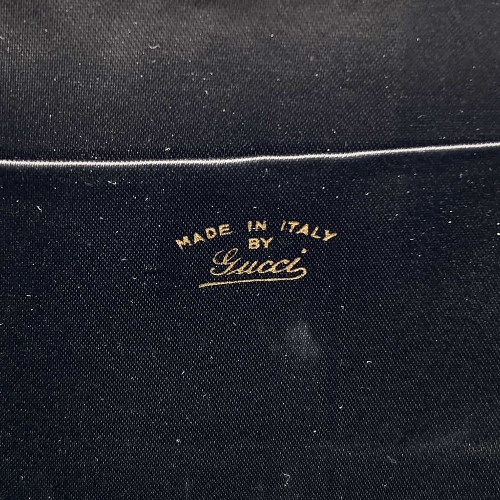 Gucci Vintage Black Canvas Clutch Evening Bag with GG Logo