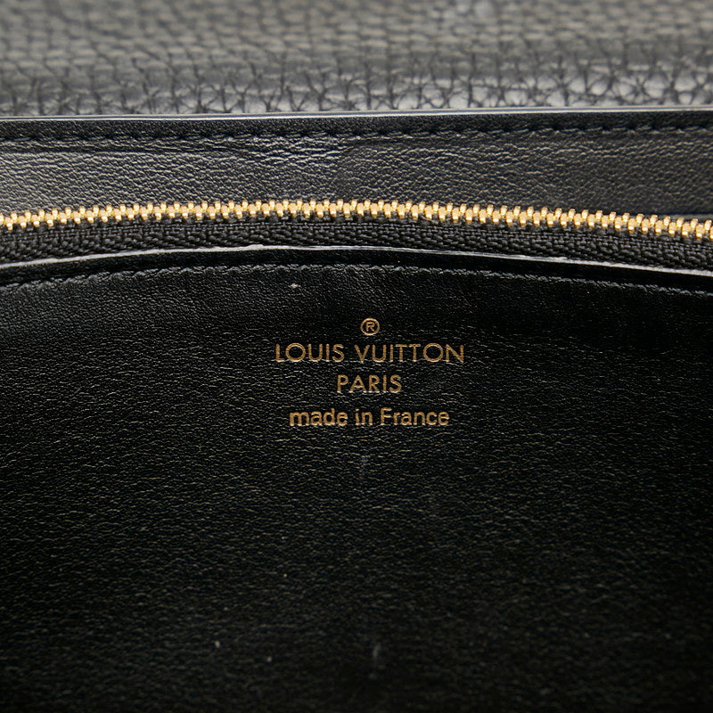 Louis Vuitton Louis Vuitton N90129 Long Wallet Leather/Pison Noir Black