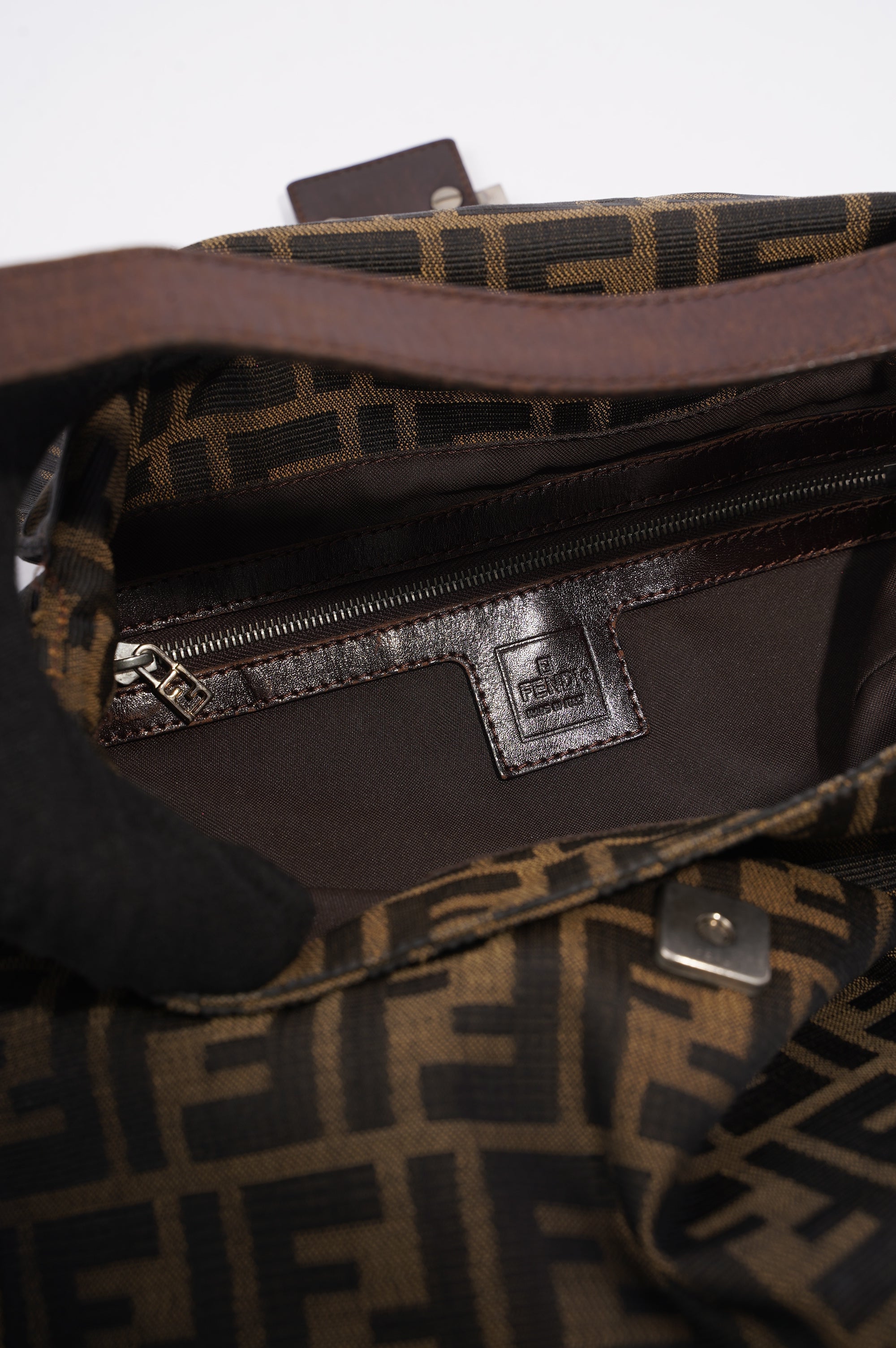 Fendi Mamma Baguette Brown Zucca Canvas