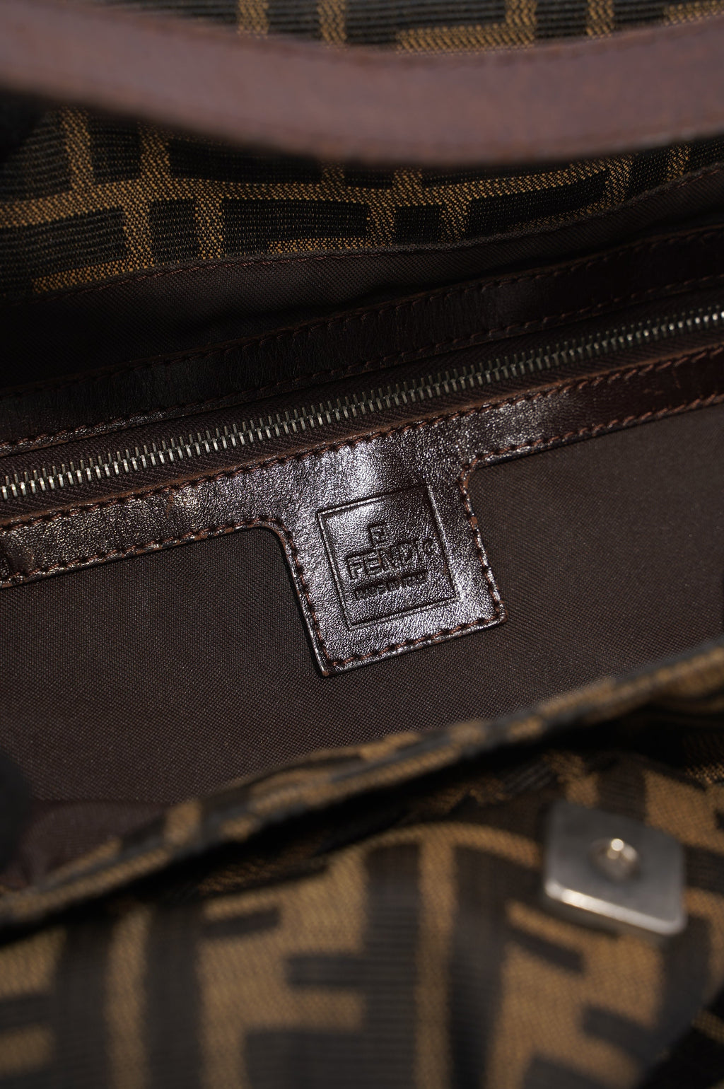 Fendi Mamma Baguette Brown Zucca Canvas