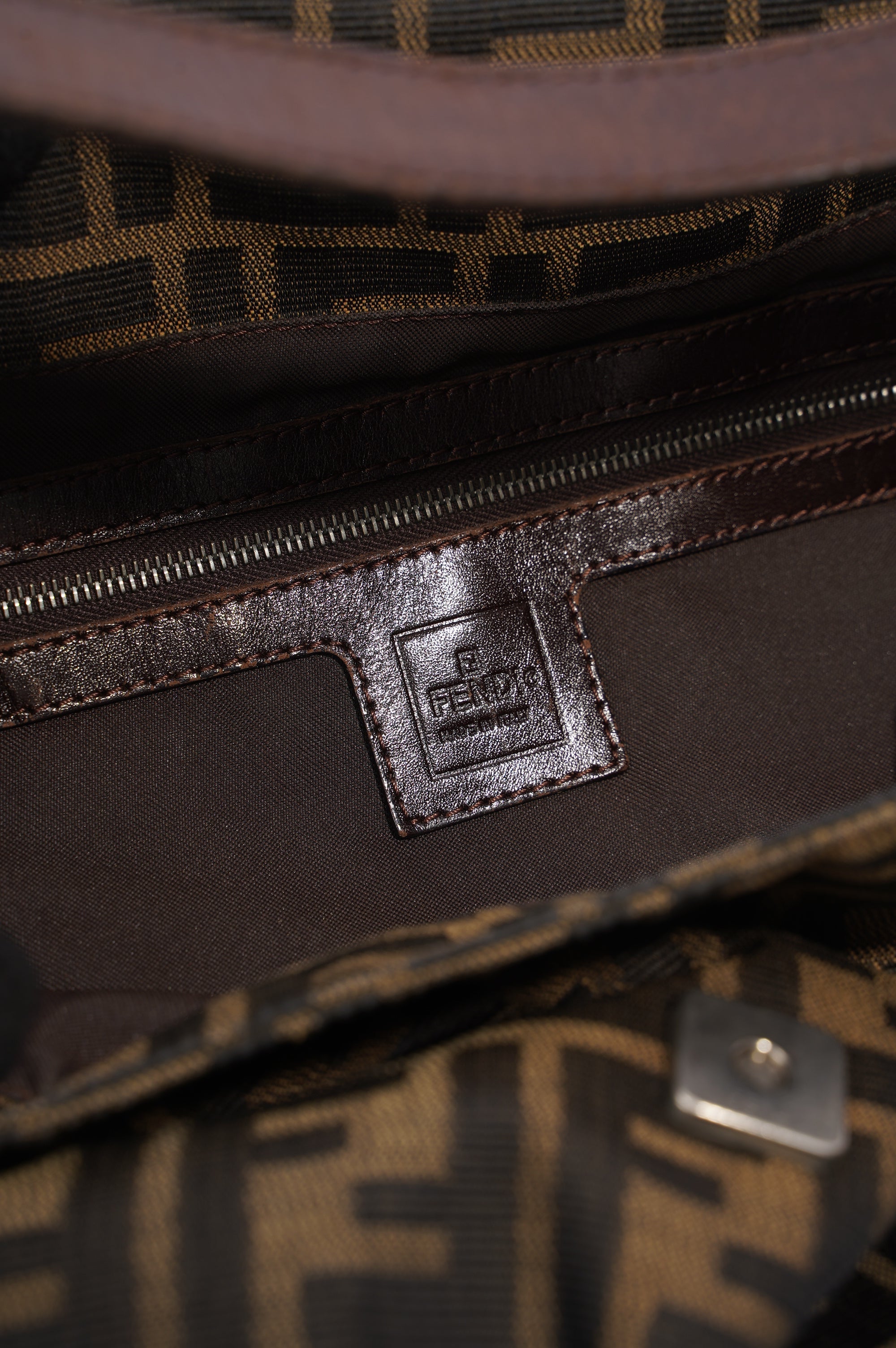 Fendi Mamma Baguette Brown Zucca Canvas