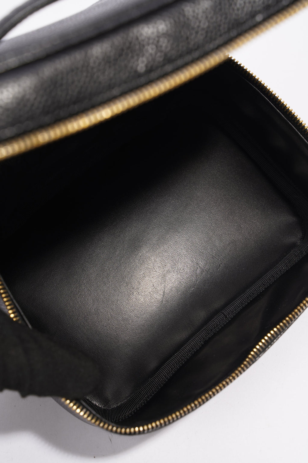 Chanel Coco Mark Vanity Bag Black Caviar Leather