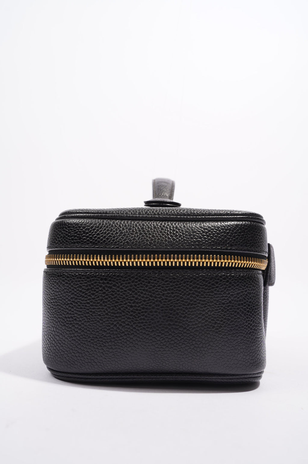 Chanel Coco Mark Vanity Bag Black Caviar Leather
