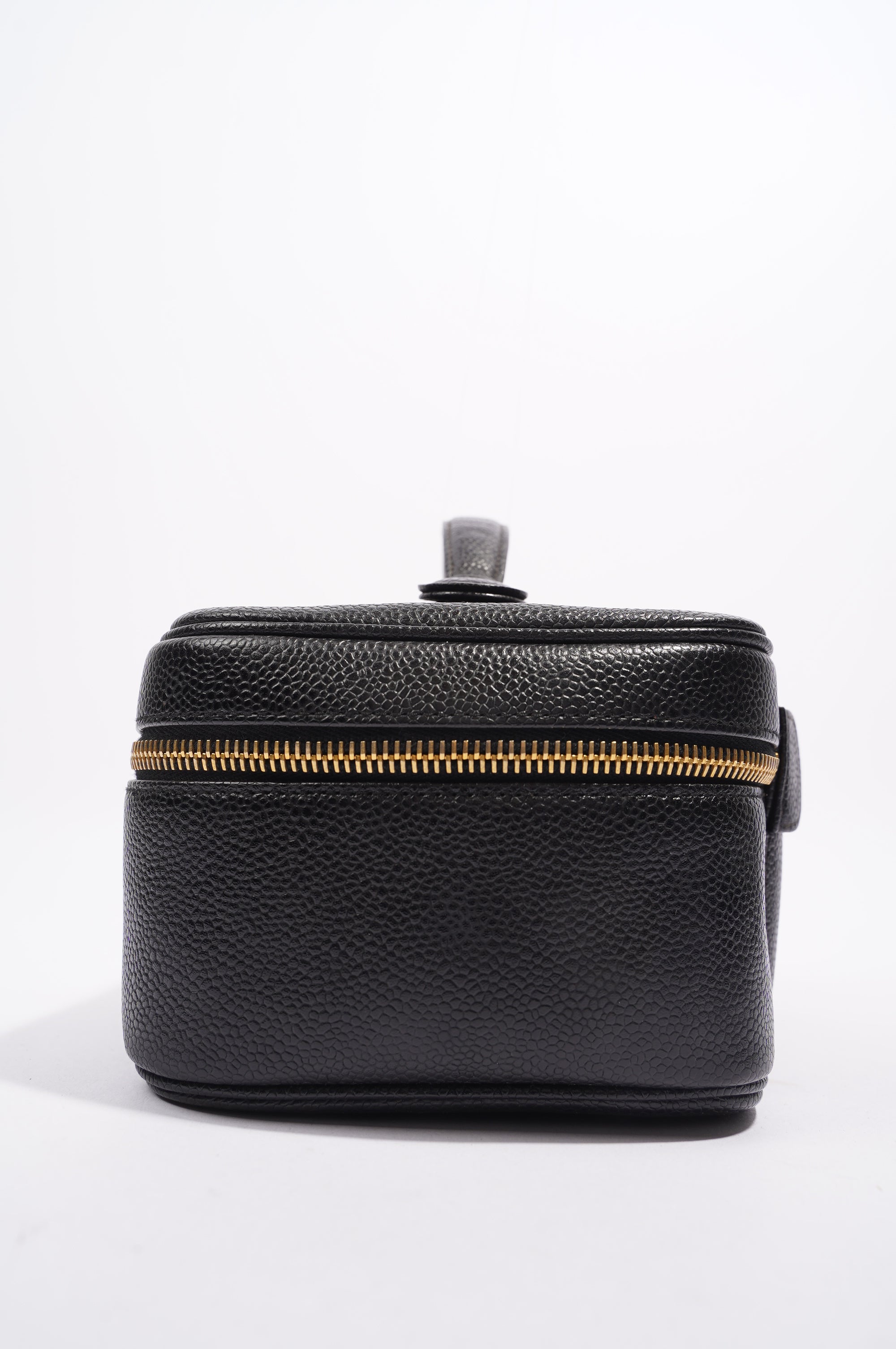 Chanel Coco Mark Vanity Bag Black Caviar Leather