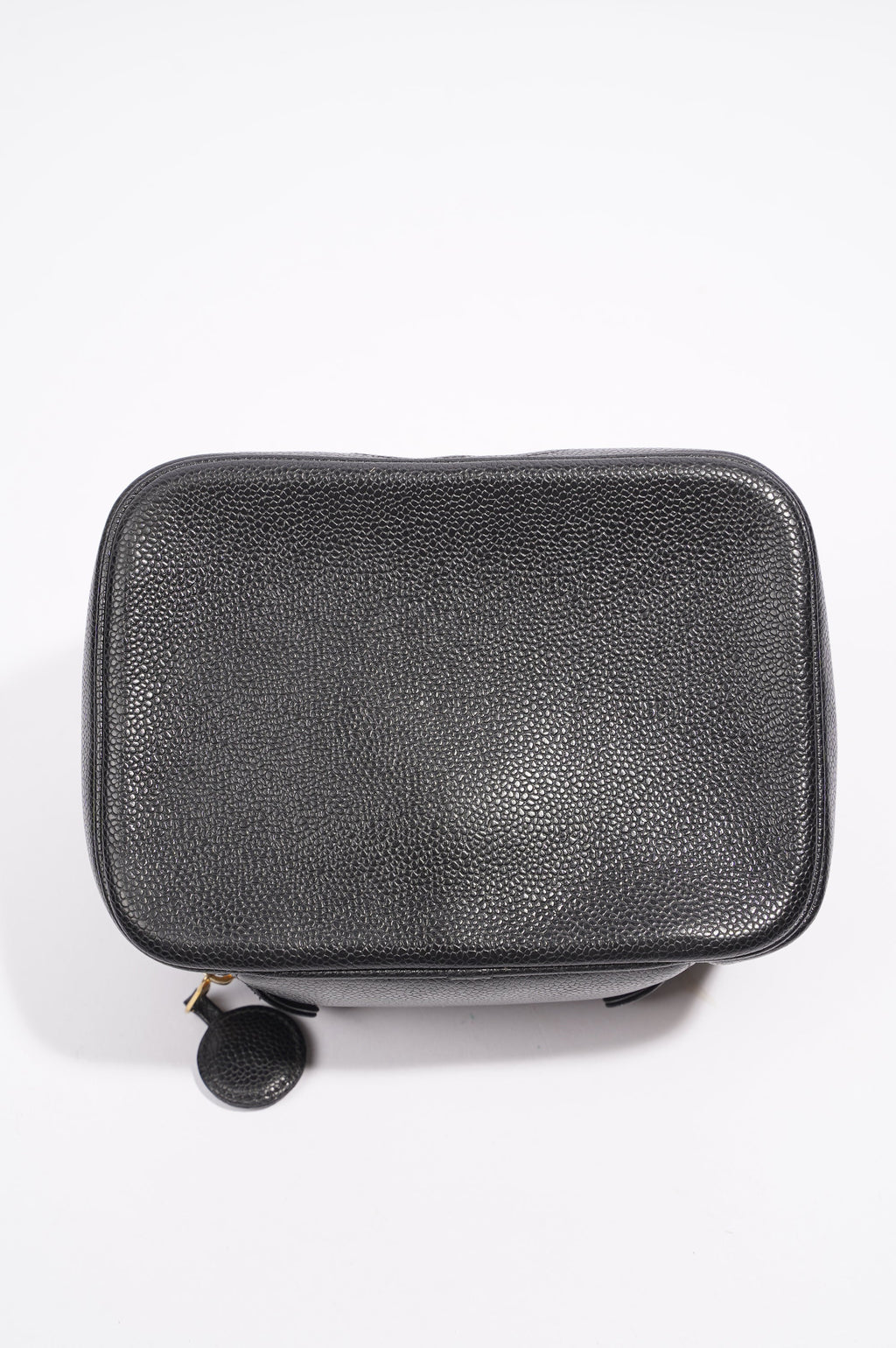 Chanel Coco Mark Vanity Bag Black Caviar Leather