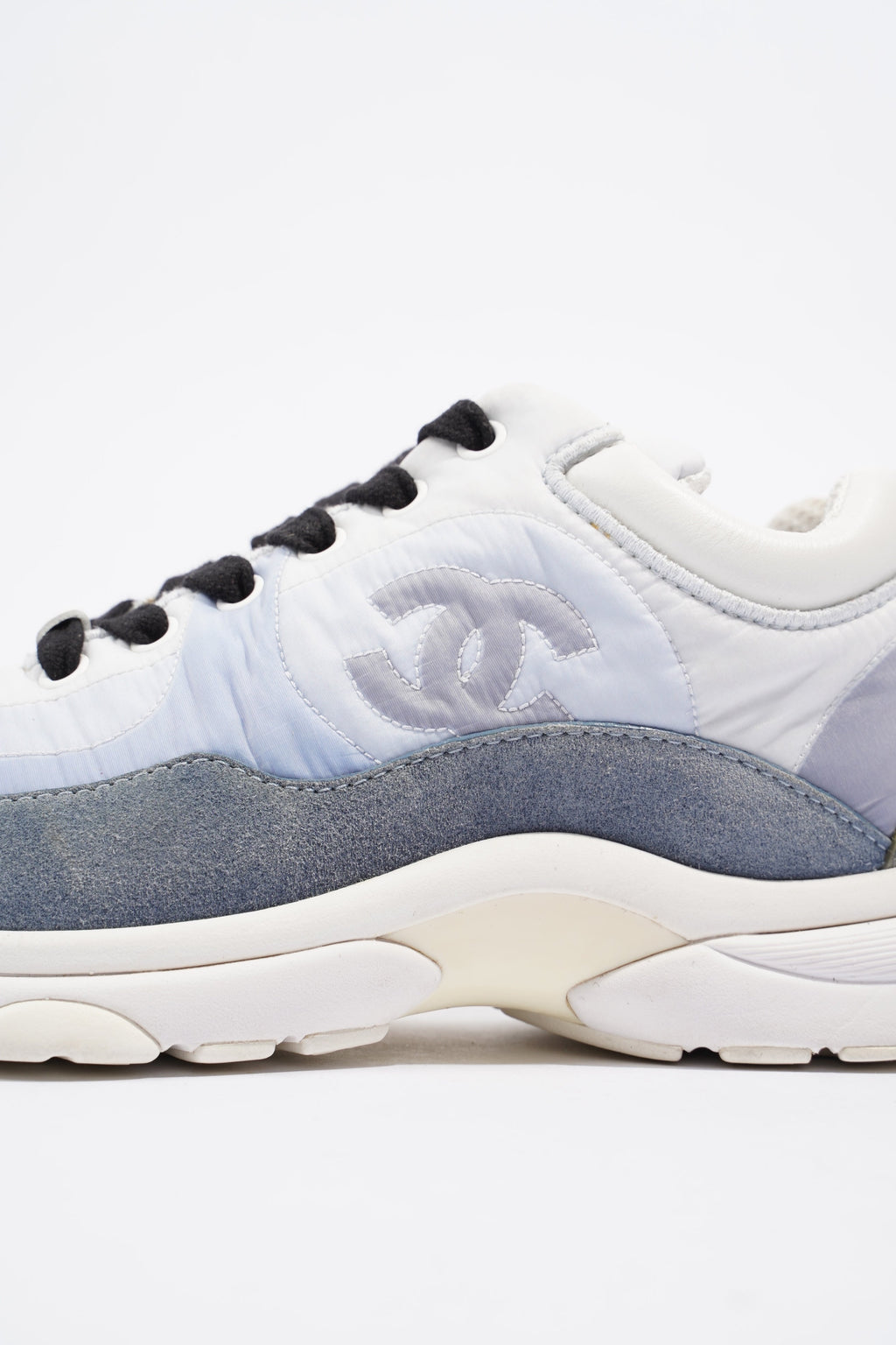 Chanel CC Logo Light Blue / White Fabric EU 36 UK 3