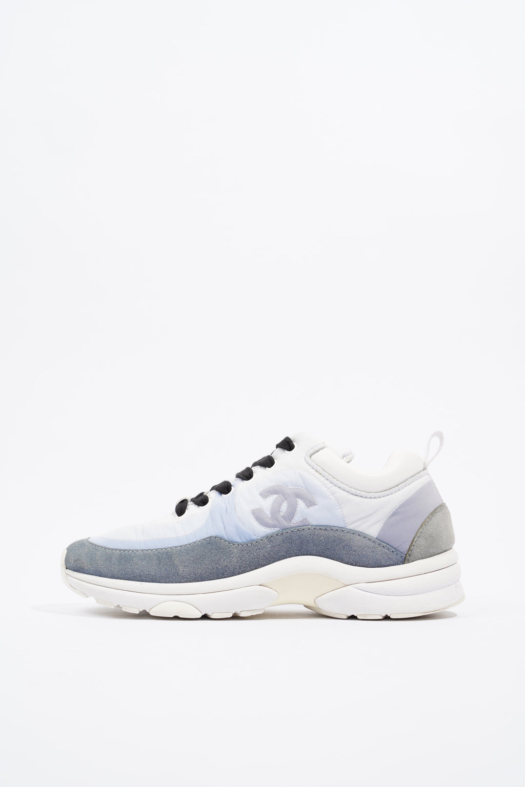 Chanel CC Logo Light Blue / White Fabric EU 36 UK 3