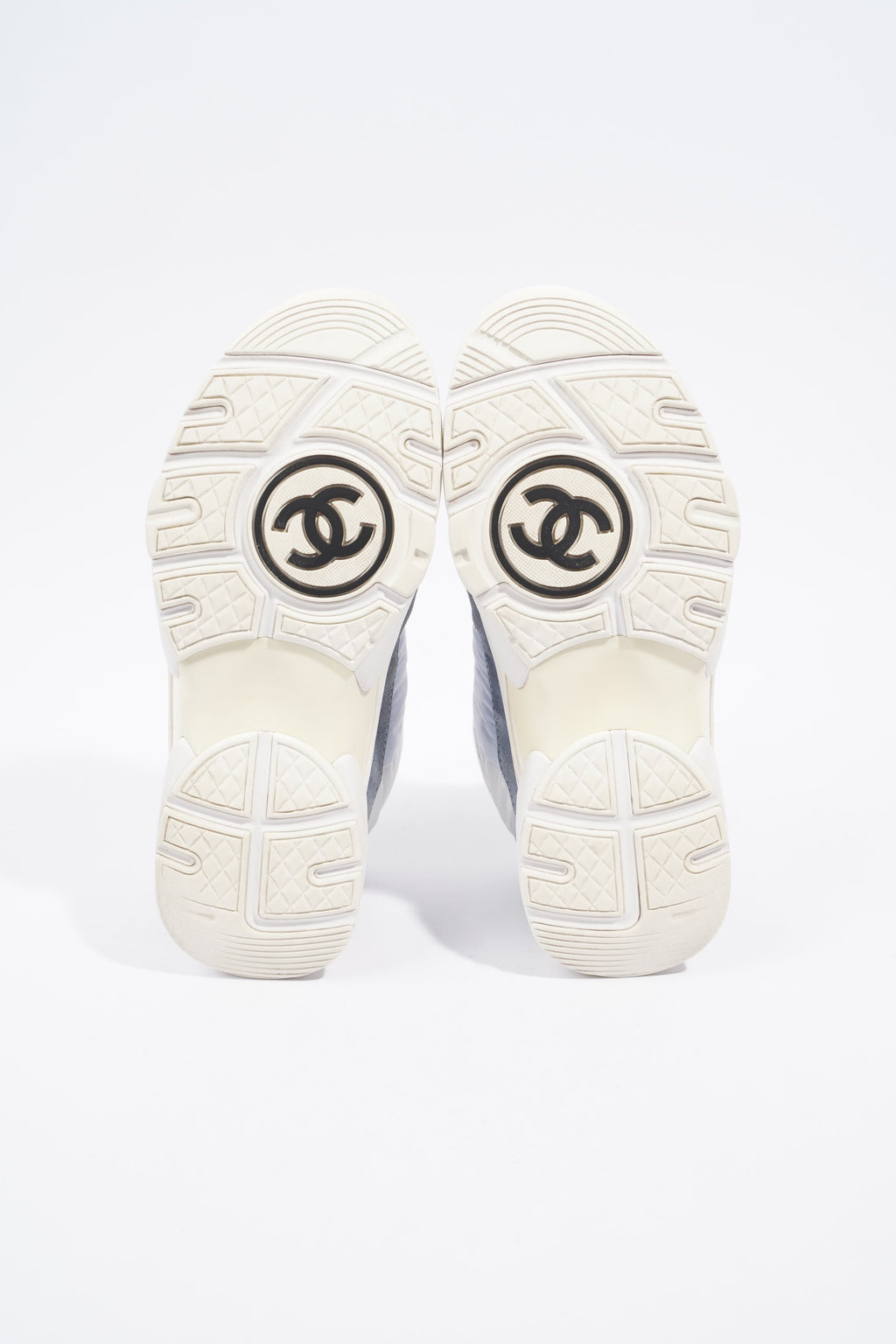 Chanel CC Logo Light Blue / White Fabric EU 36 UK 3