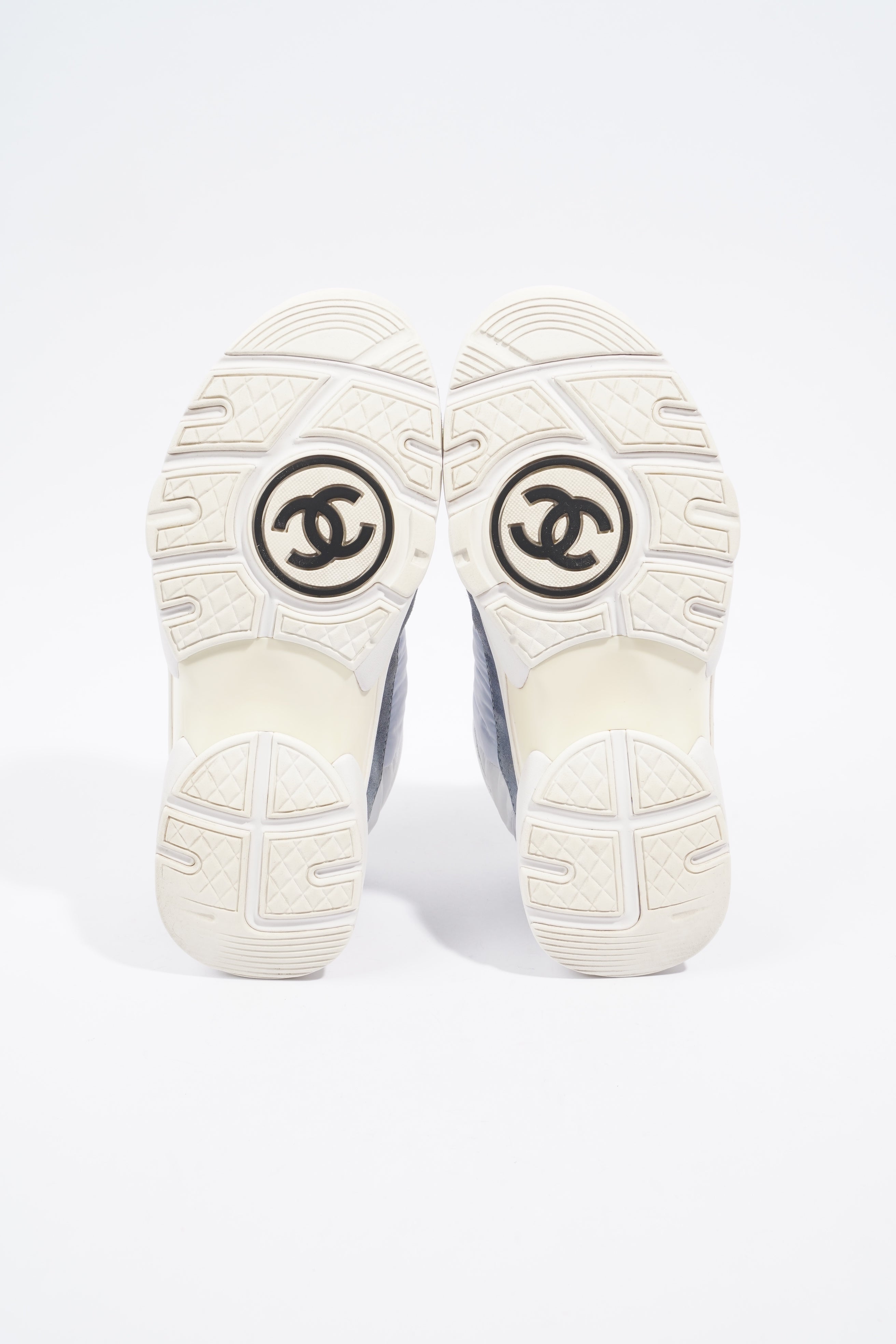 Chanel CC Logo Light Blue / White Fabric EU 36 UK 3