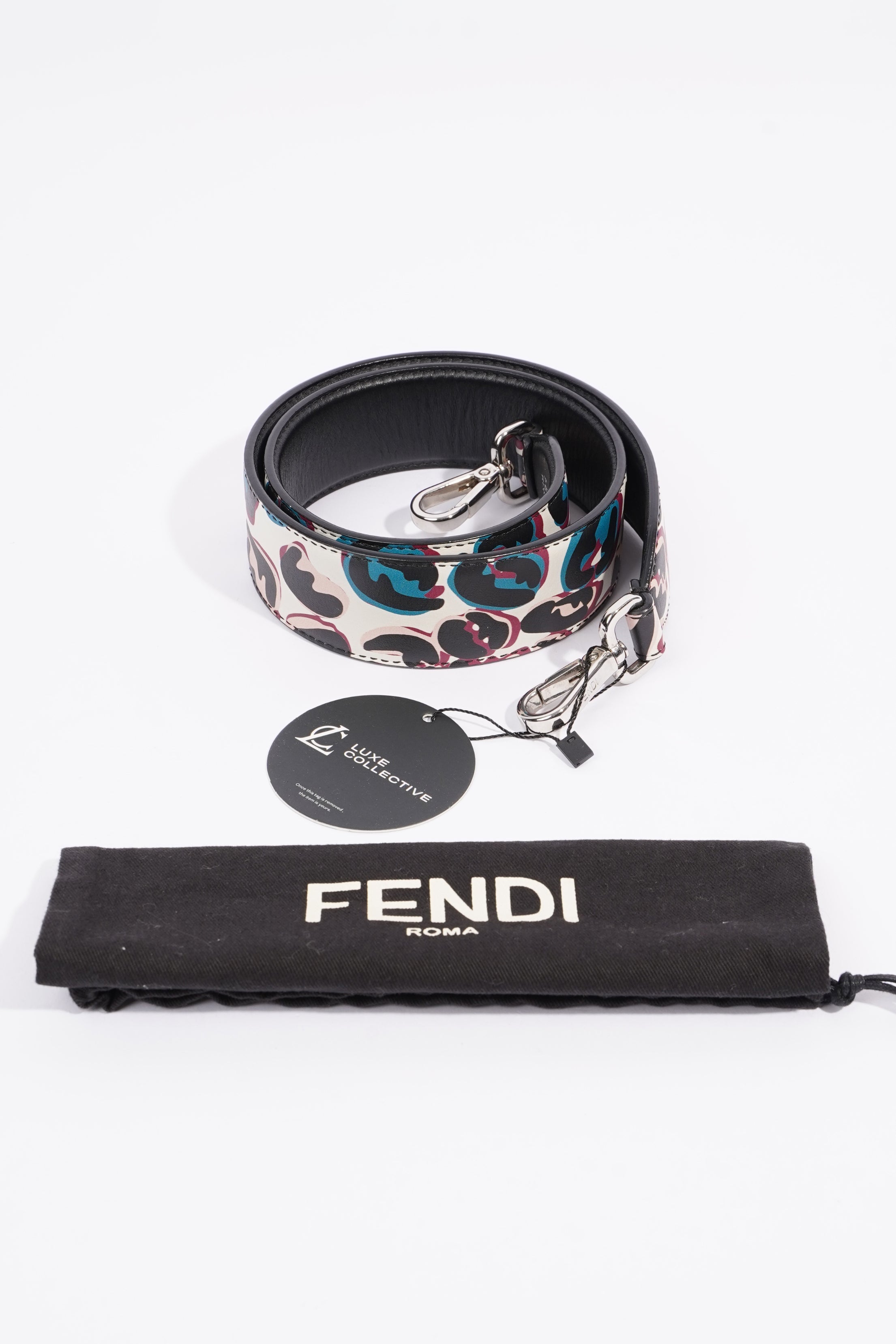 Fendi Strap You Multi FF Print / Black Leather