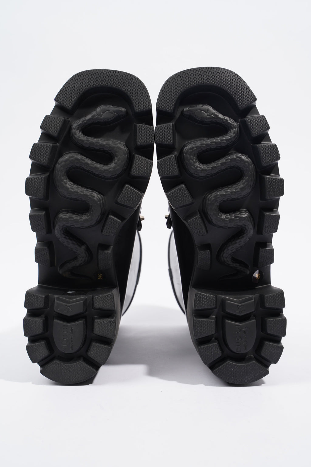 Gucci Horsebit Boots Black Rubber EU 36 UK 3