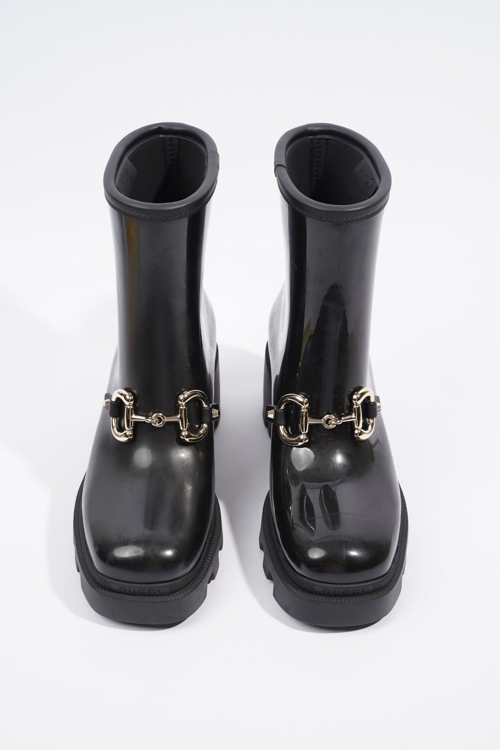 Gucci Horsebit Boots Black Rubber EU 36 UK 3