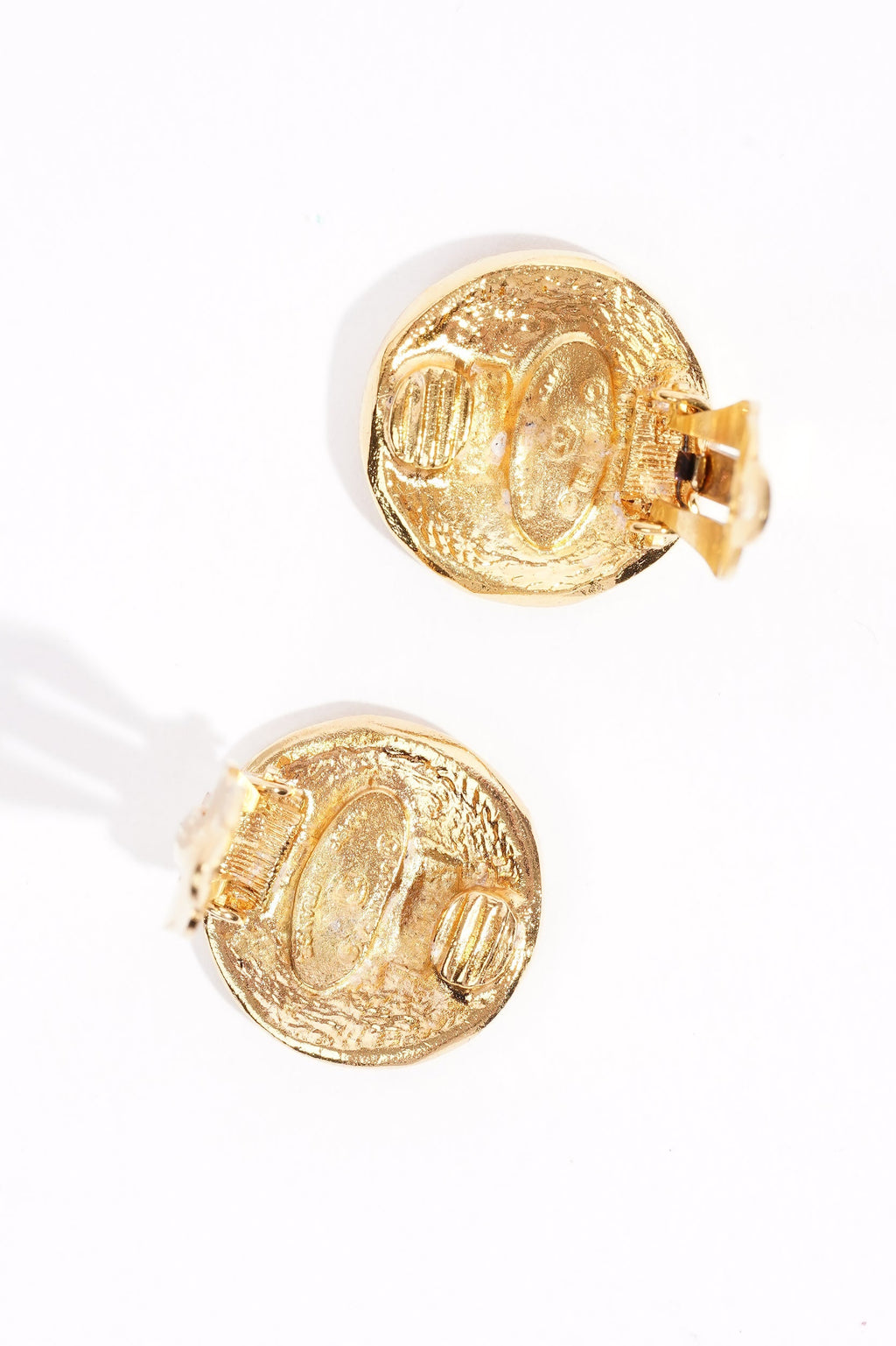 Chanel Rue Cambon Clip-On Earrings Gold Gold Plated