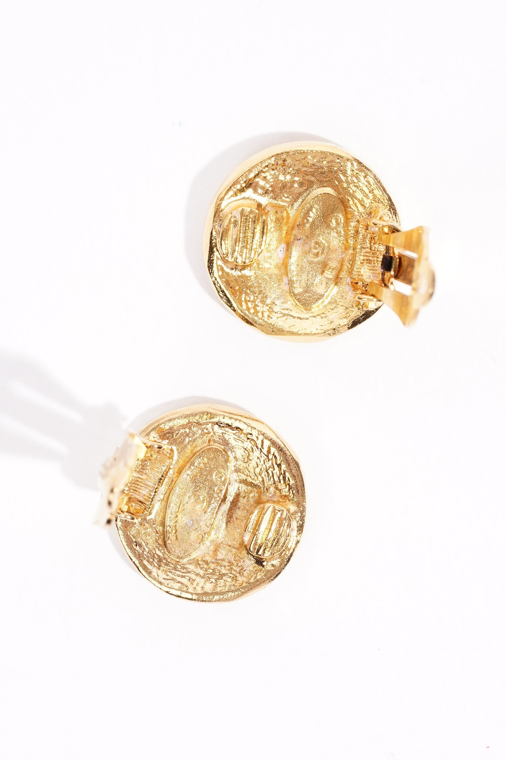Chanel Rue Cambon Clip-On Earrings Gold Gold Plated