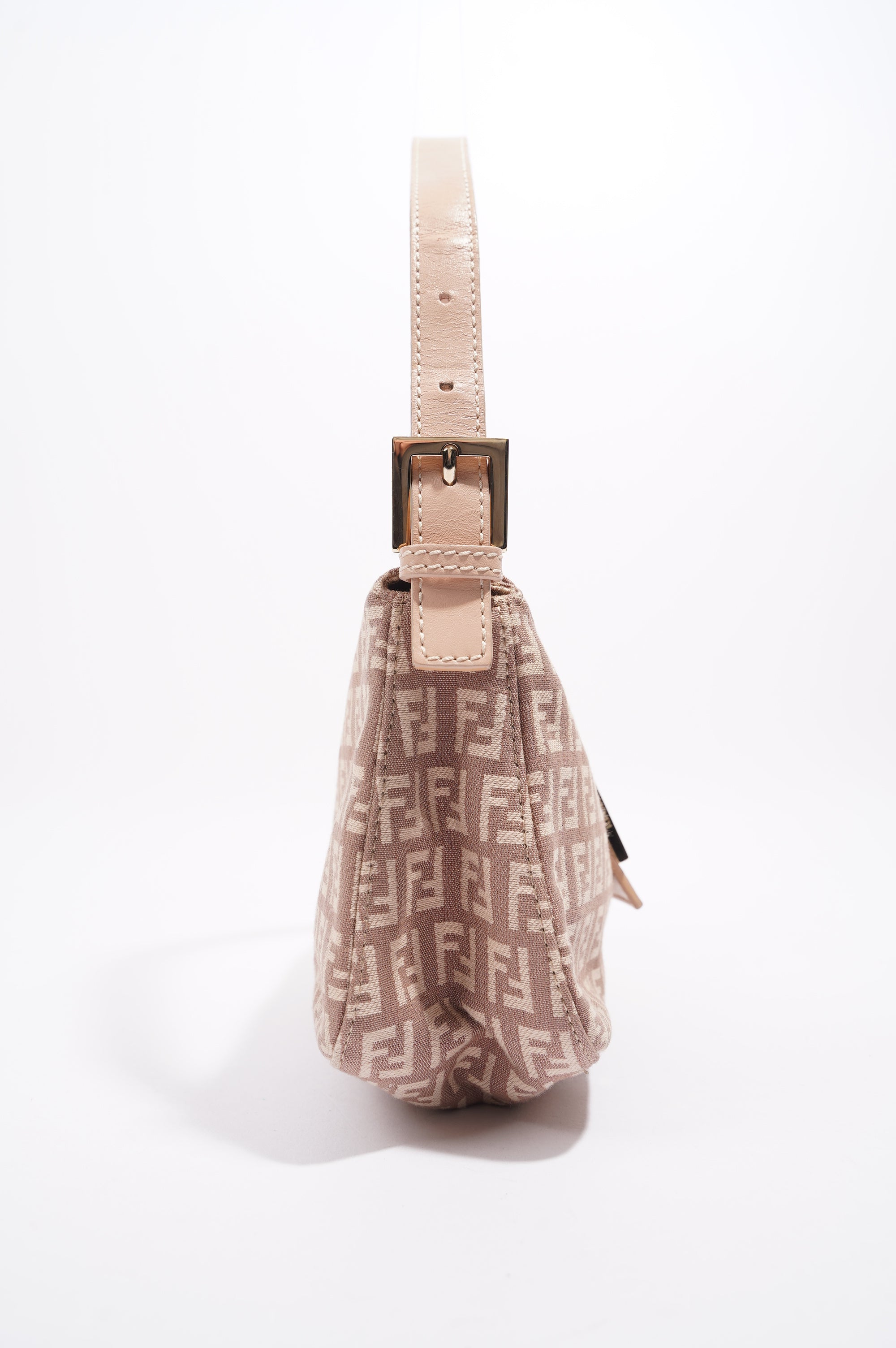 Fendi Zucchino Baguette Dusky Pink Canvas