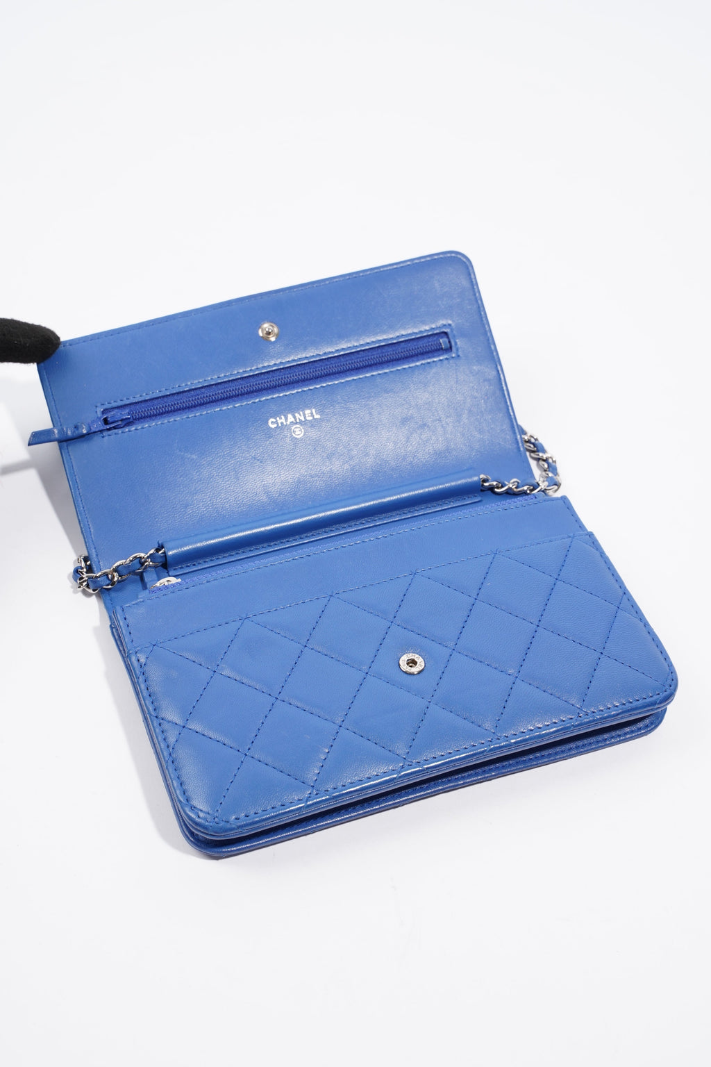 Chanel Wallet on Chain Blue Calfskin Leather