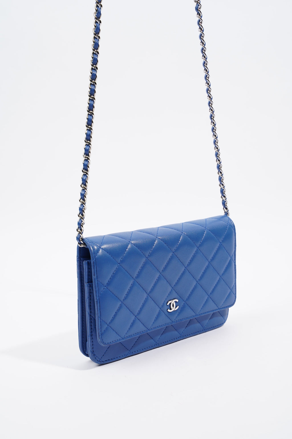 Chanel Wallet on Chain Blue Calfskin Leather