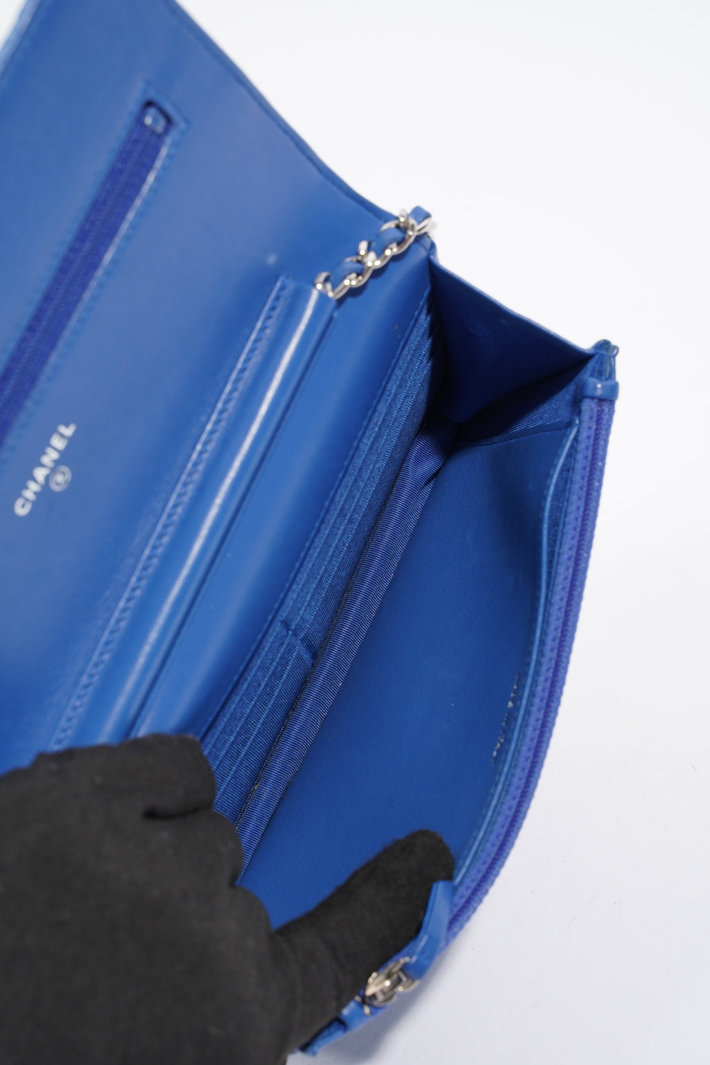Chanel Wallet on Chain Blue Calfskin Leather