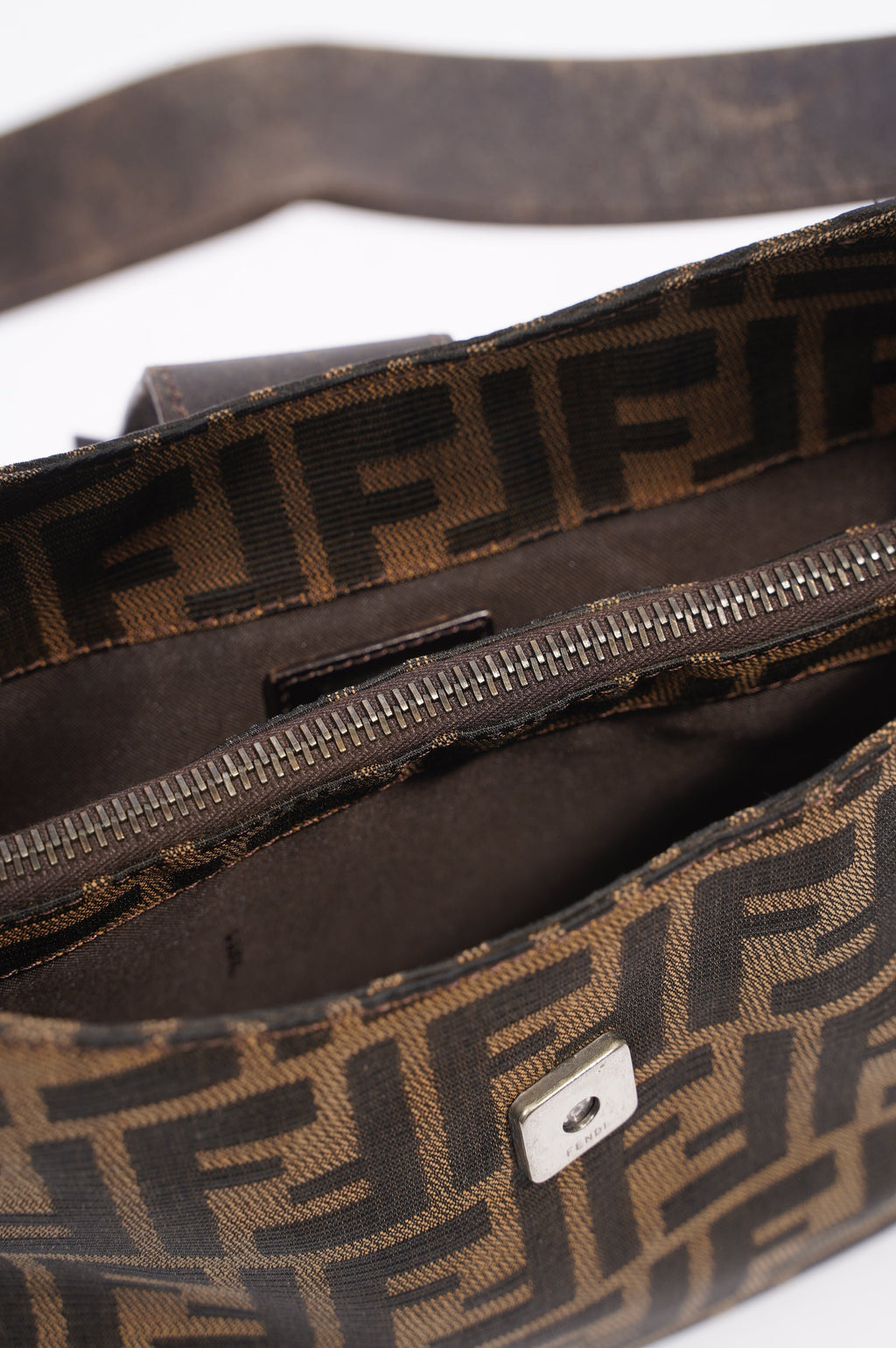 Fendi Zucca Croissant Bag Brown Canvas