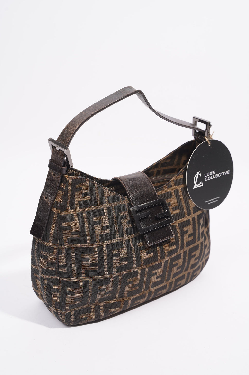 Fendi Zucca Croissant Bag Brown Canvas
