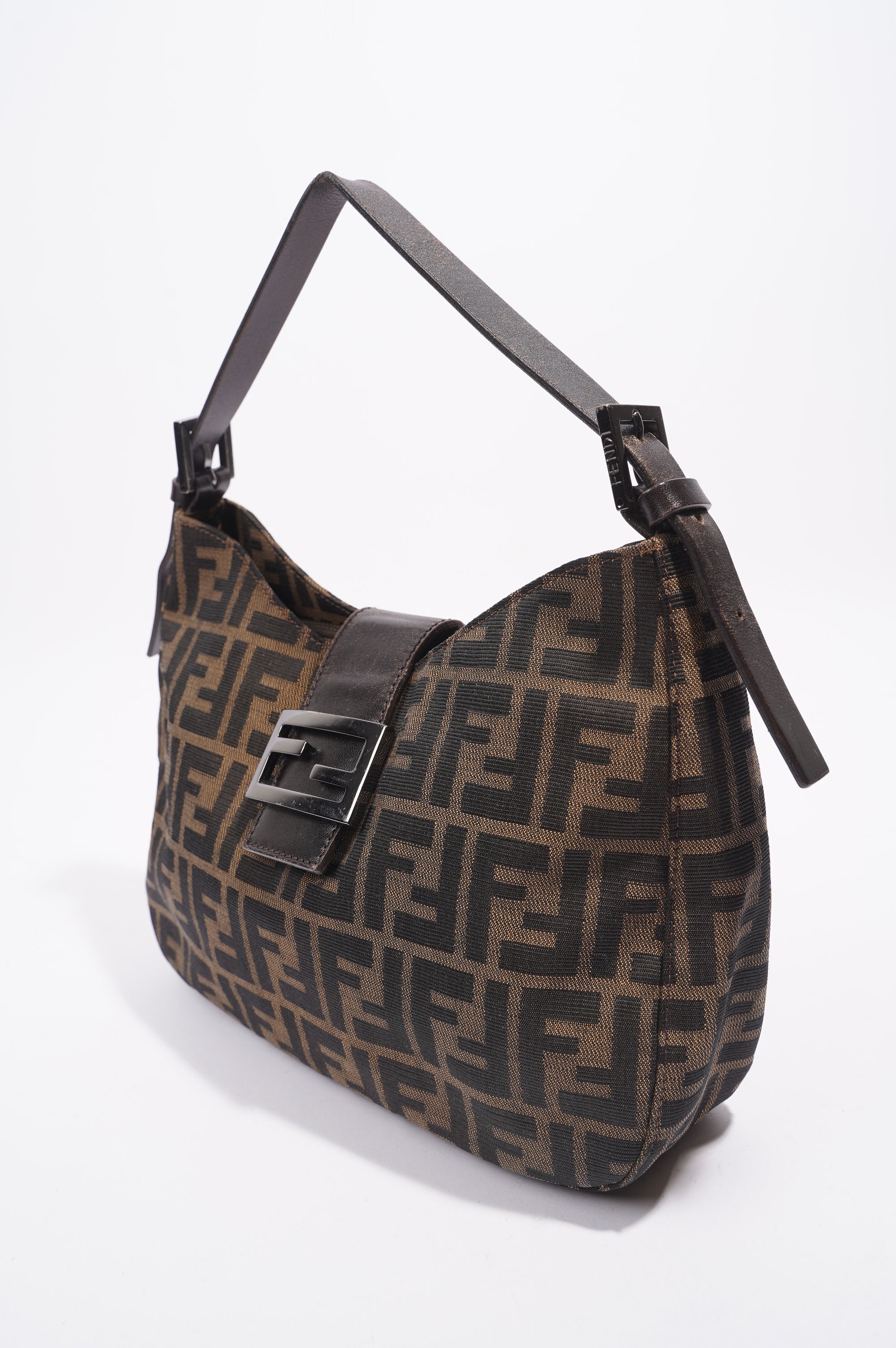 Fendi Zucca Croissant Bag Brown Canvas