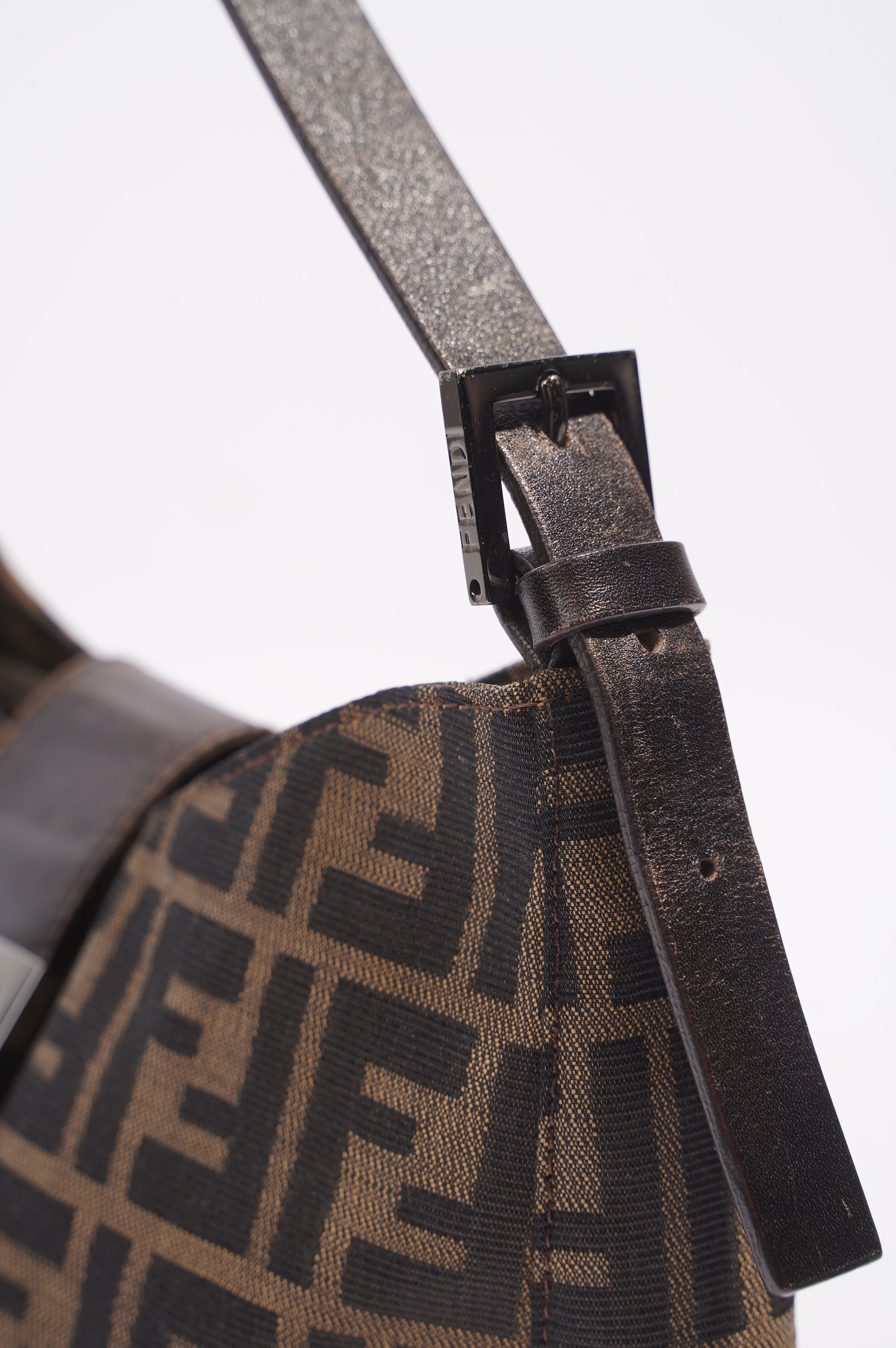 Fendi Zucca Croissant Bag Brown Canvas