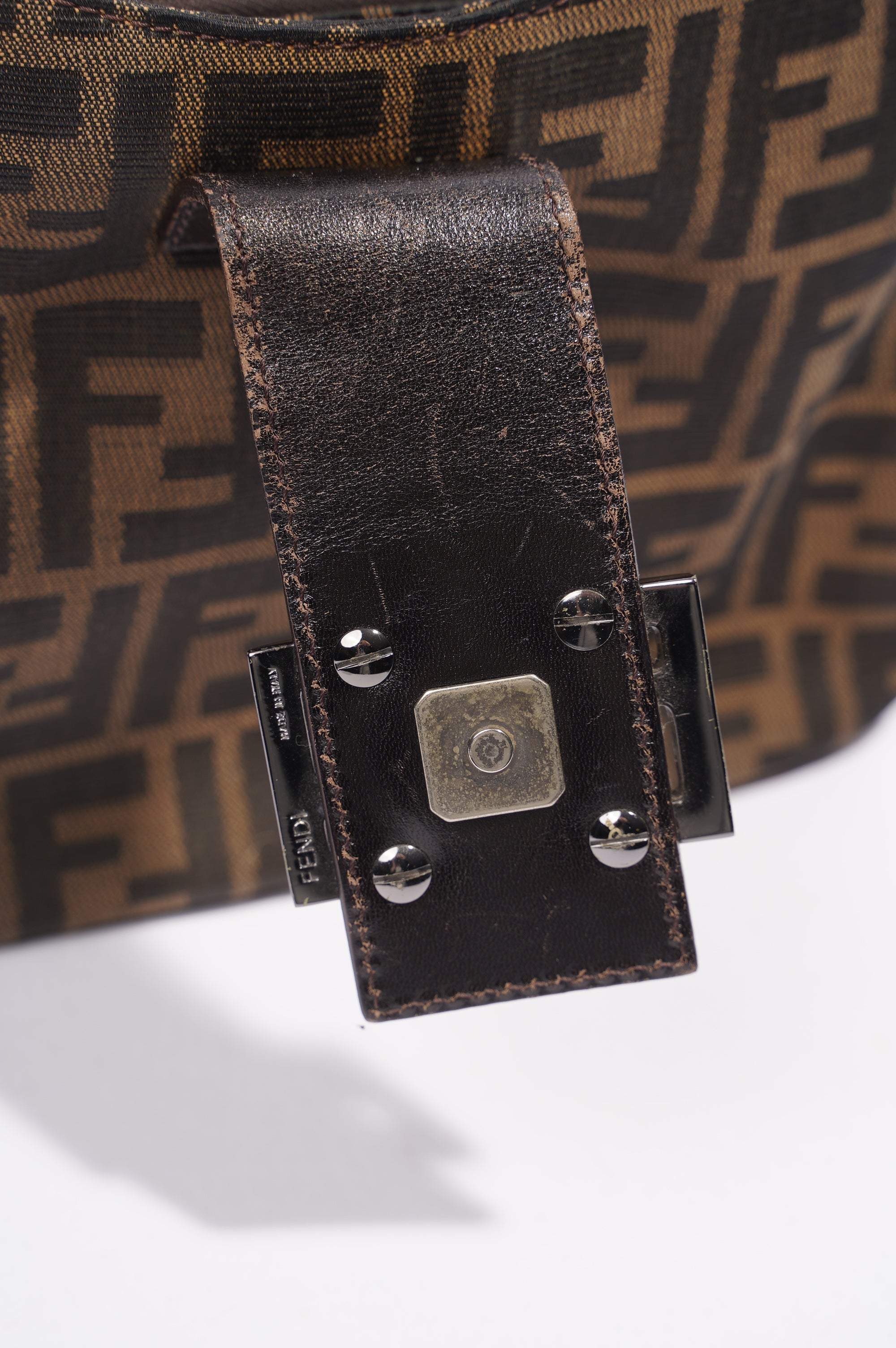 Fendi Zucca Croissant Bag Brown Canvas