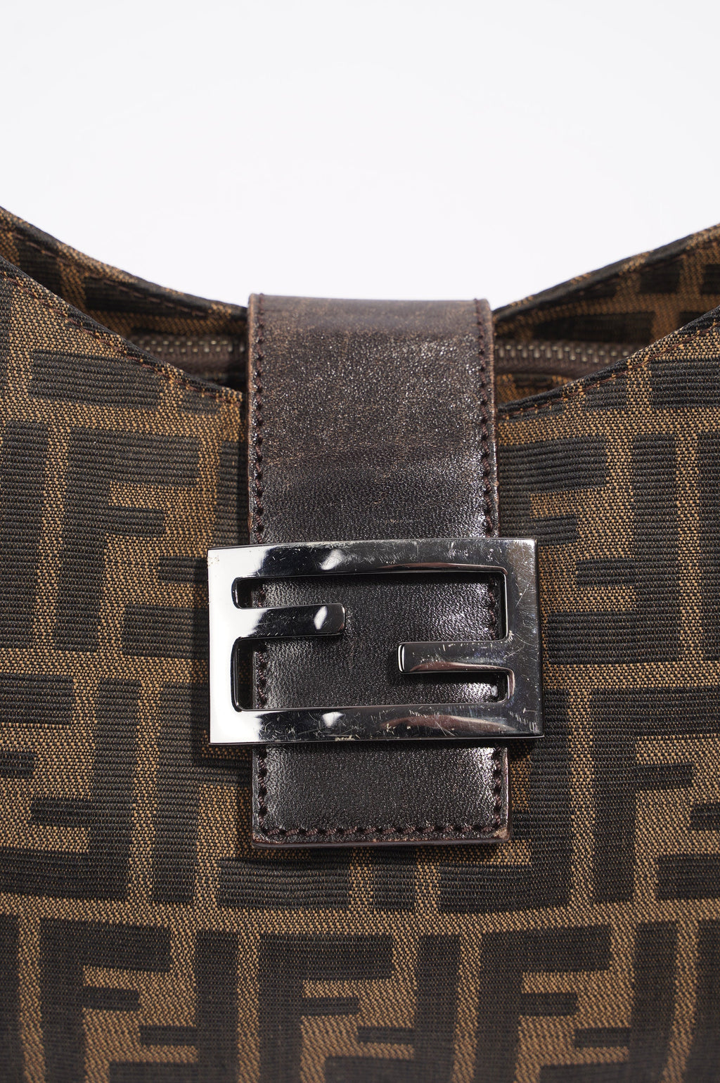 Fendi Zucca Croissant Bag Brown Canvas